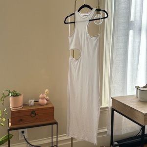 Abercrombie white knit cutout dress
